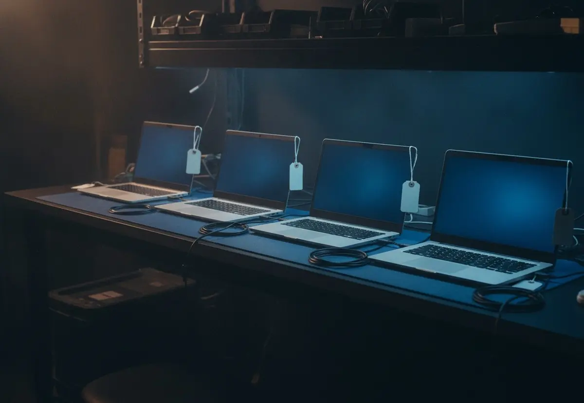 Computadora de escritorio y monitor en un escritorio