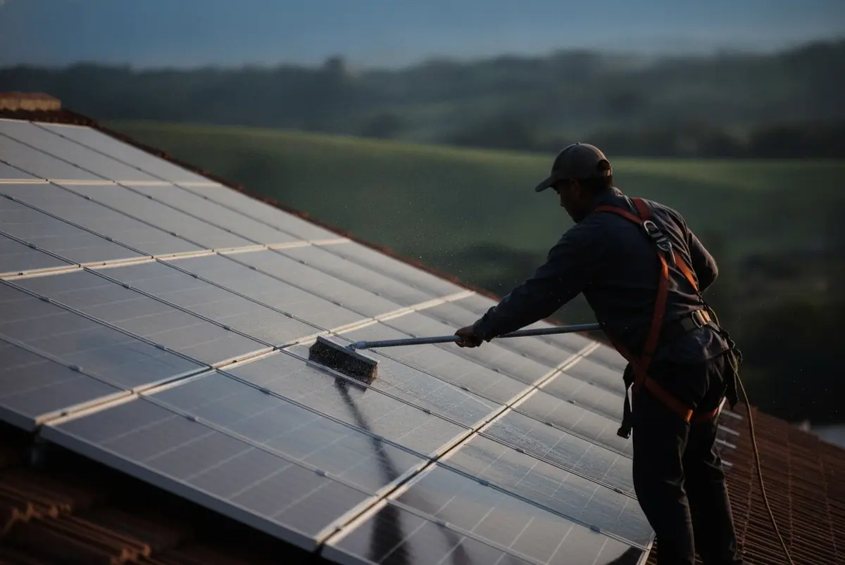 Paneles solares instalados en el techo de una casa
